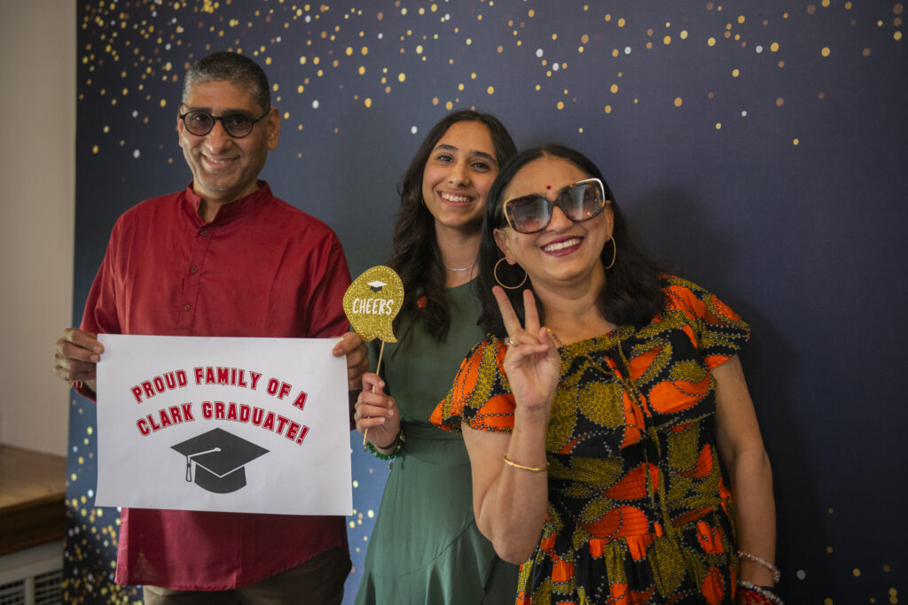 people pose for photos at First-Gen Pinning Ceremony