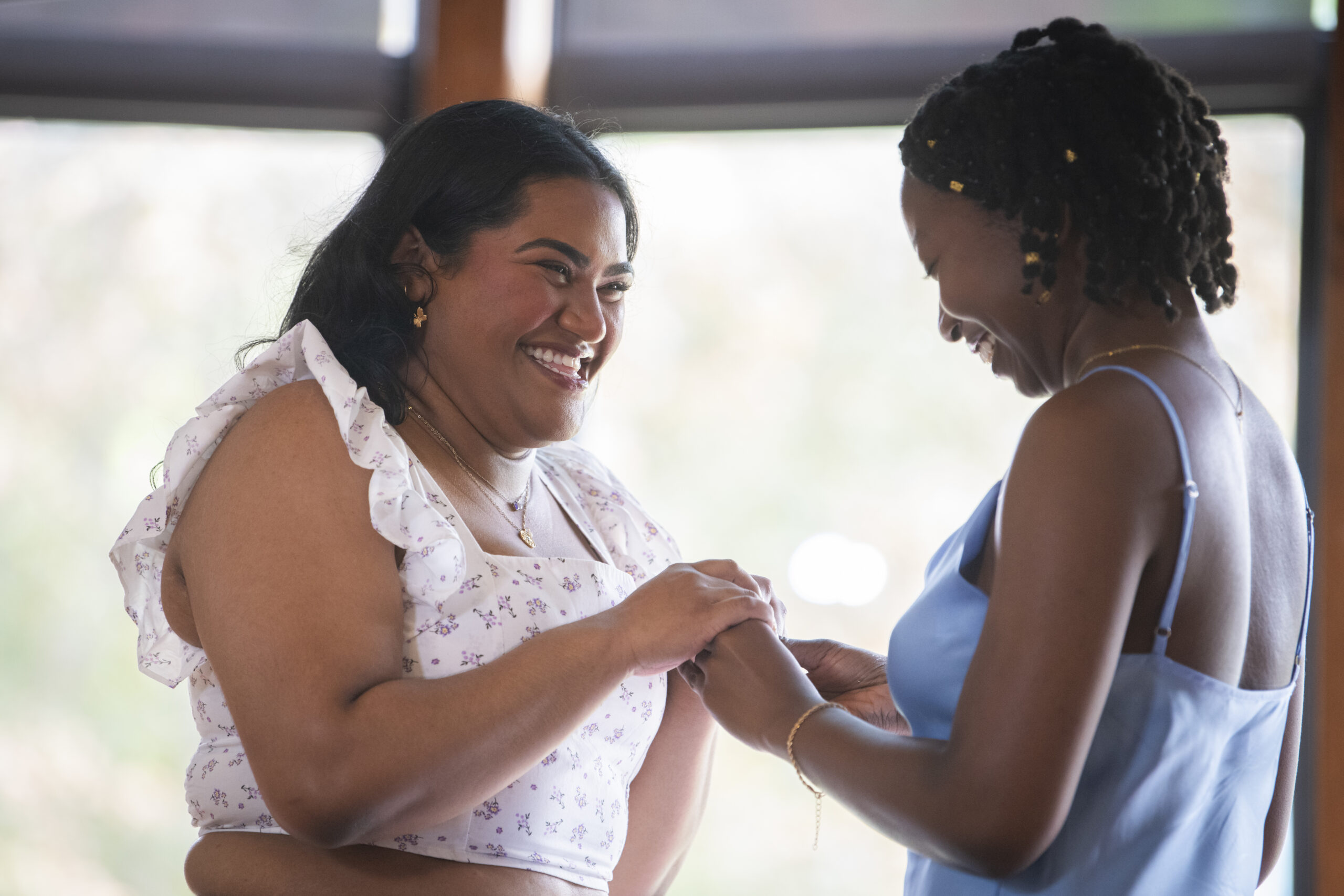 people pose for photos at First-Gen Pinning Ceremony