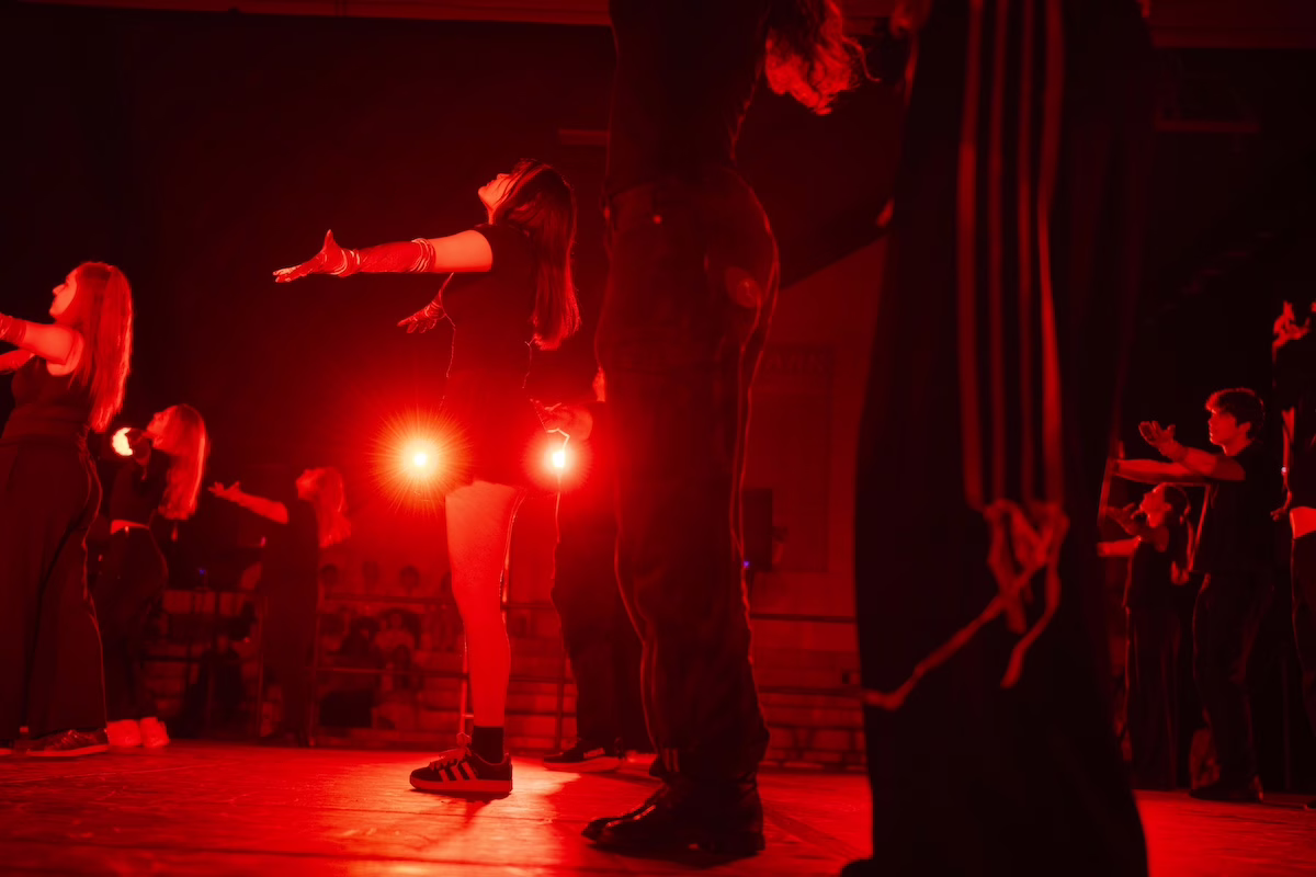 people on stage dancing