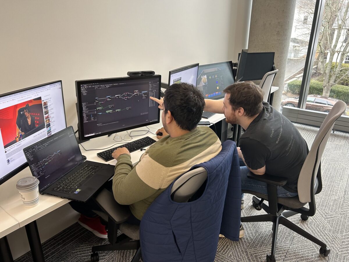 Students looking at computer screens