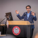 Hamed Alemohammad speaks at the Geospatial Analytics Workshop