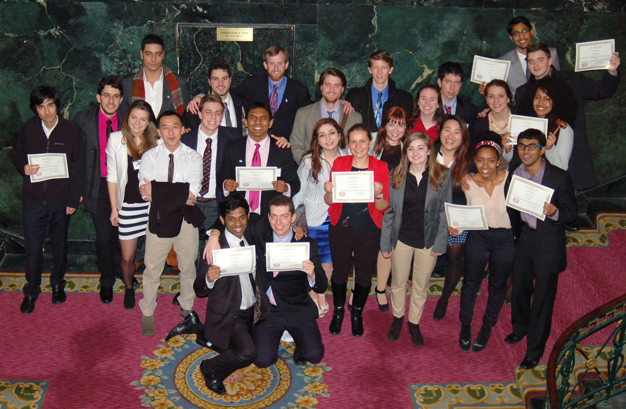 Clark Model U.N. Team excels at Harvard, McGill conferences
