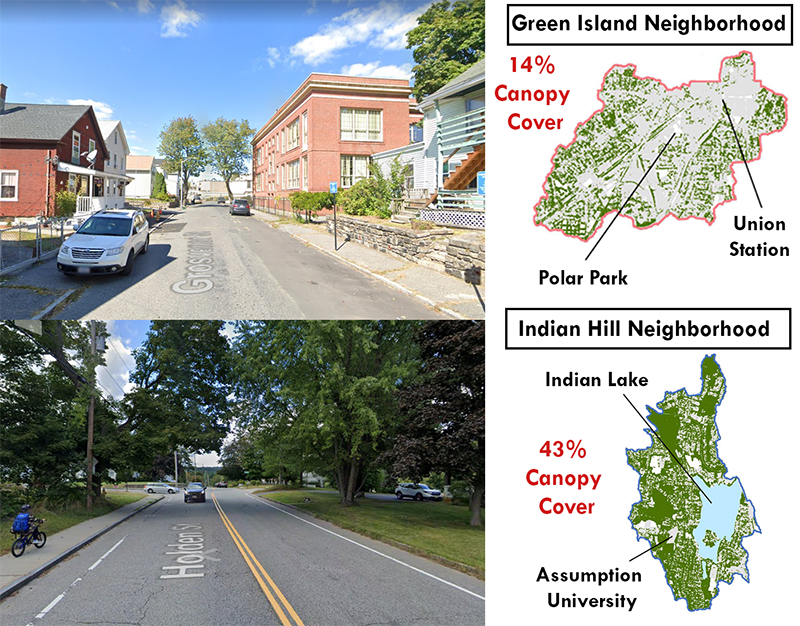 HERO Fellows heat island research documents difference between two Worcester neighborhoods