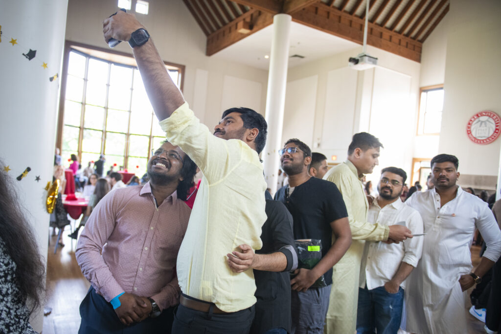 students gather at international graduation ceremony