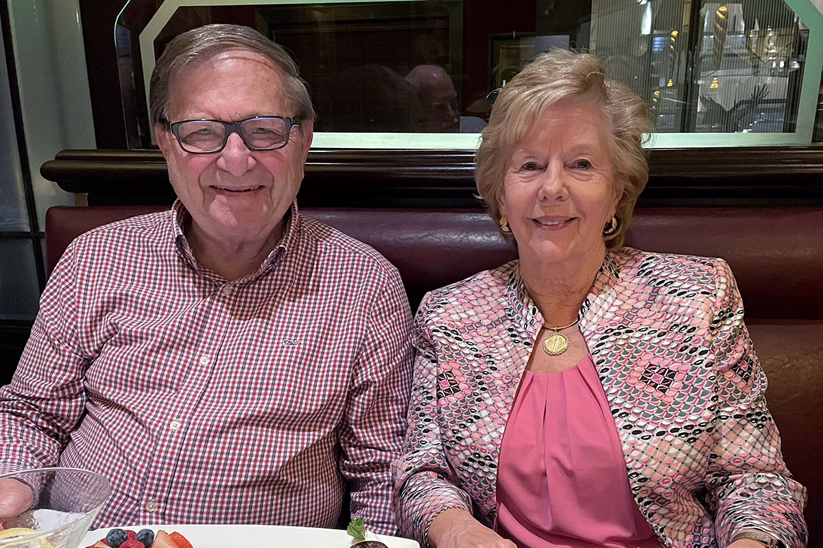 Larry and Jan Landry at their 60th anniversary in 2023