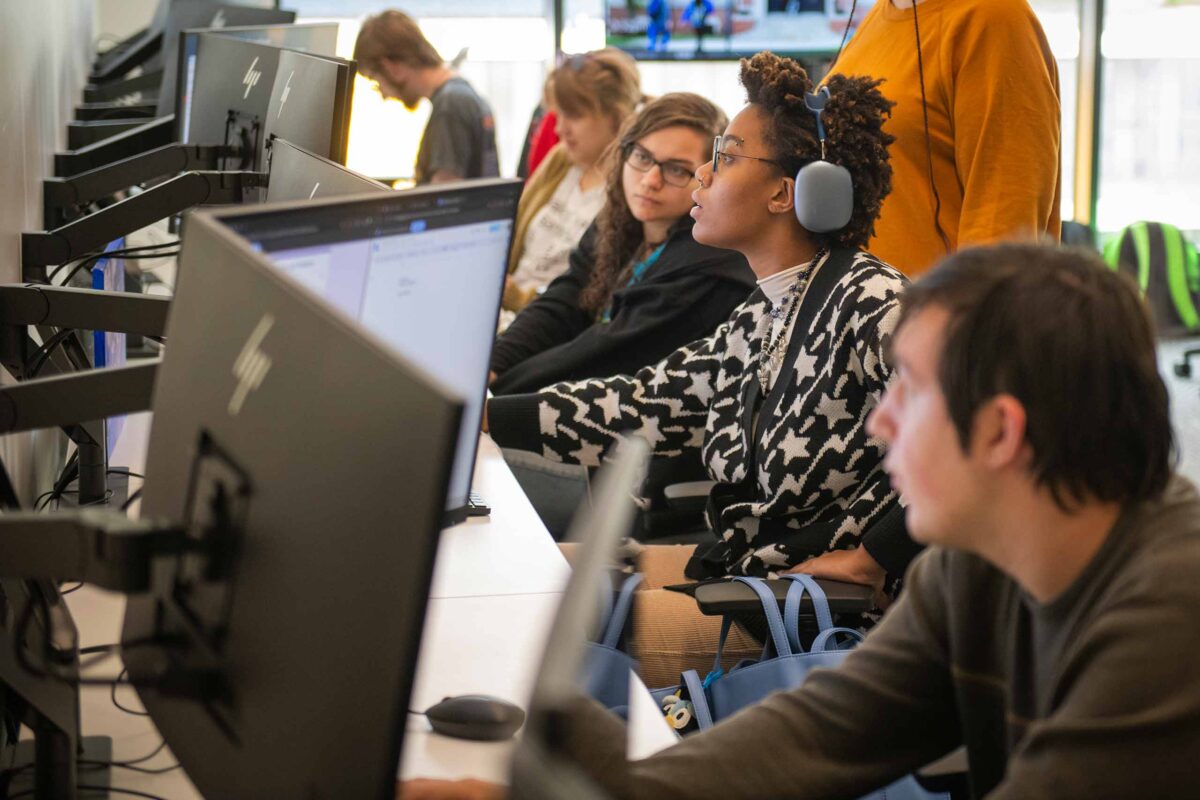 Larriyah Graham in a class on AI for Gaming