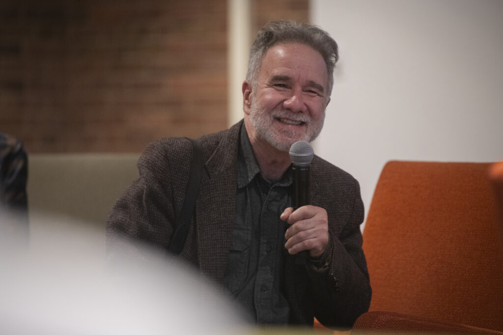 professor with microphone