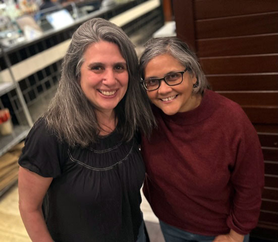 Laurie Ross and Pronita Gupta '91 smiling