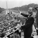 Martin Luther King Jr. at the 1963 March on Washington. Public domain photo via Wikimedia Commons.