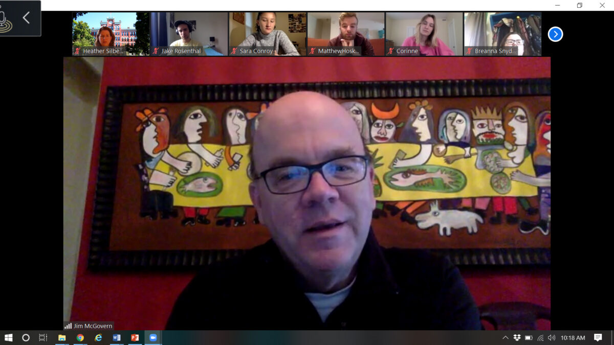 Rep. Jim McGovern visits political science class via zoom