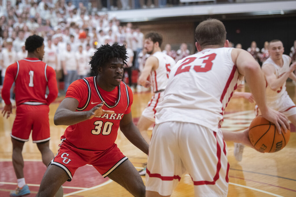 Clark University men's basketball team plays WPI in 2025 NEWMAC championship game