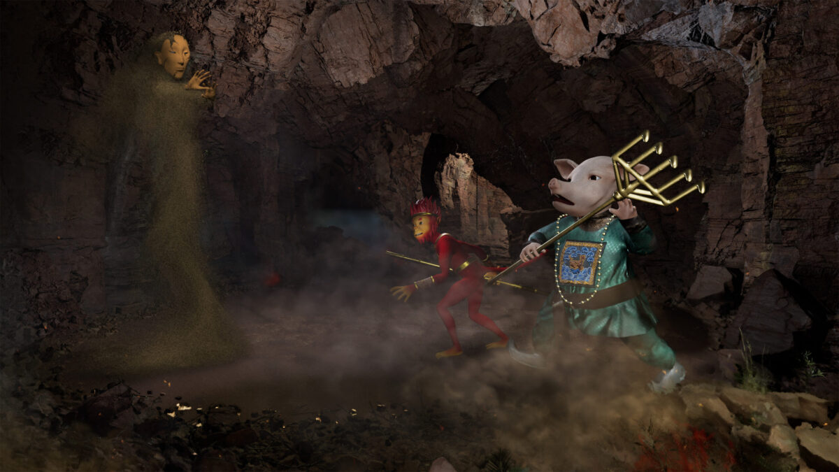 render of monkey in video game