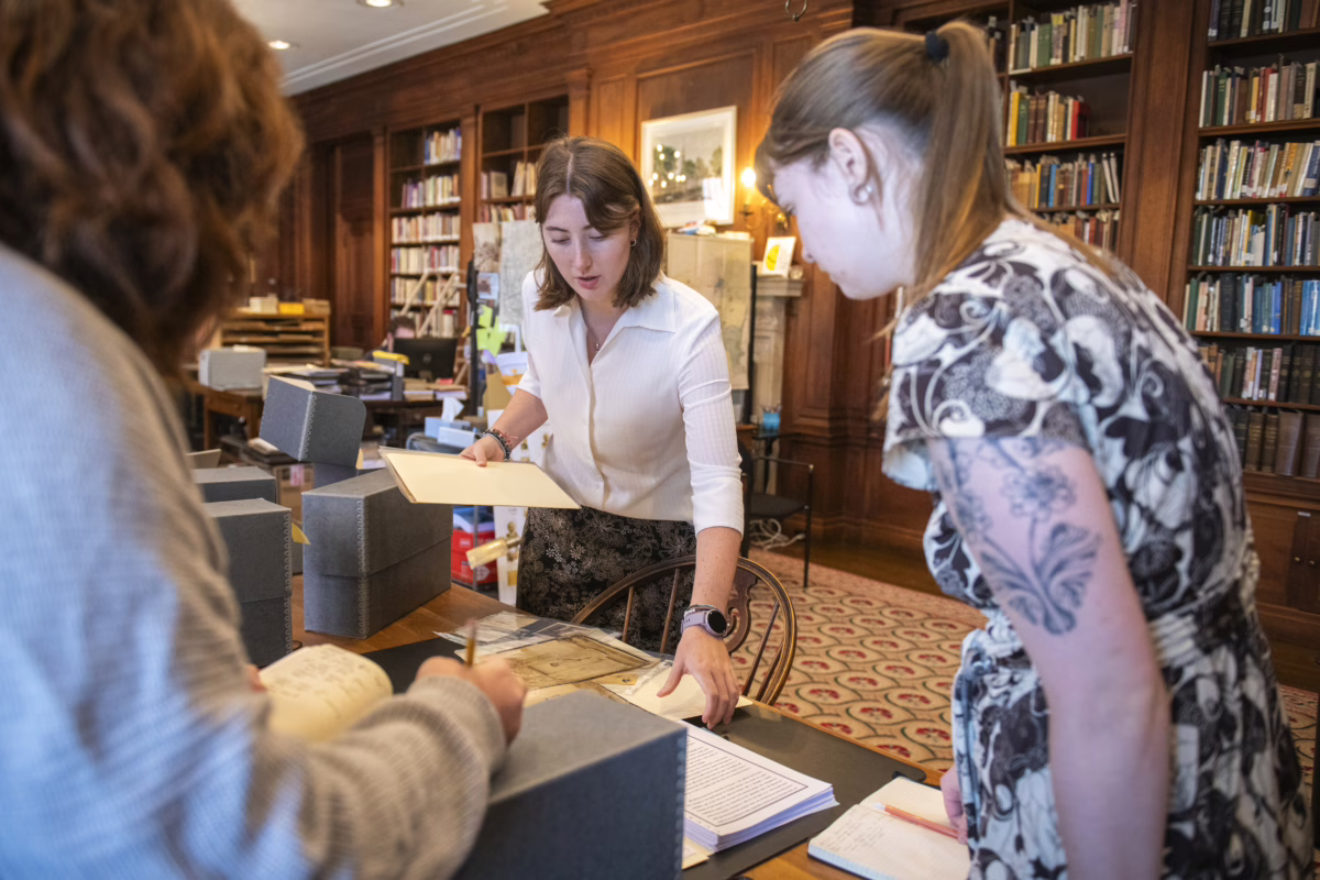 Clark students research the Worcester branch of the NAACP at the Museum of Worcester.