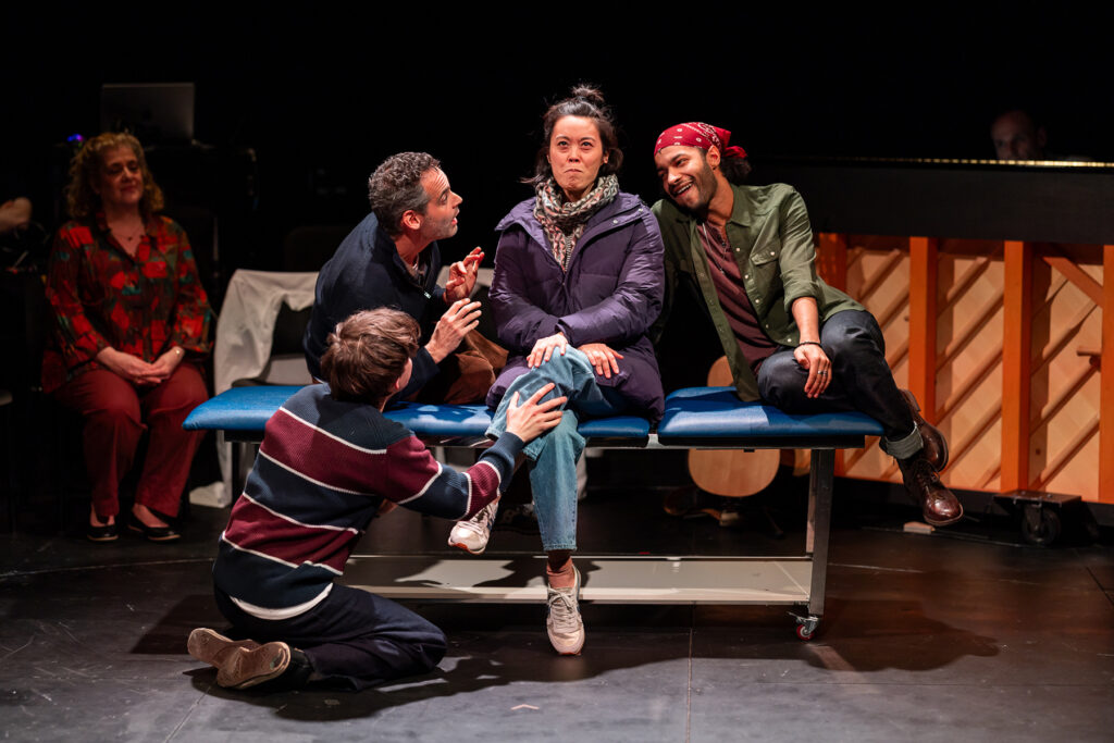 Mary Testa, Taylor Trensch, Jonathan Raviv, Brooke Ishibashi, and Jordan Dobson in the A.R.T./PTC production of “Night Side Songs.” Photo: Nile Scott Studios and Maggie Hall.