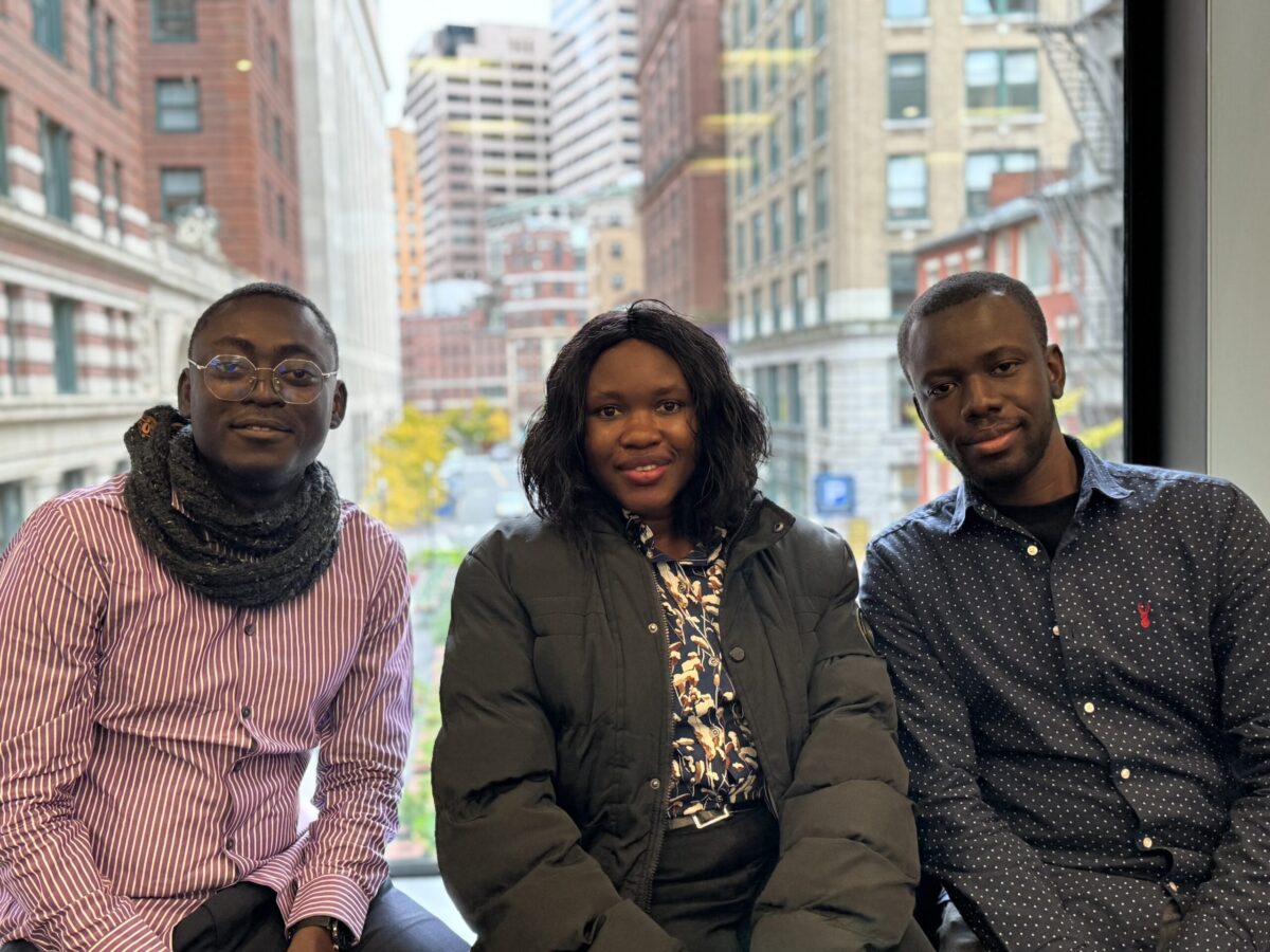 students pose for a photo