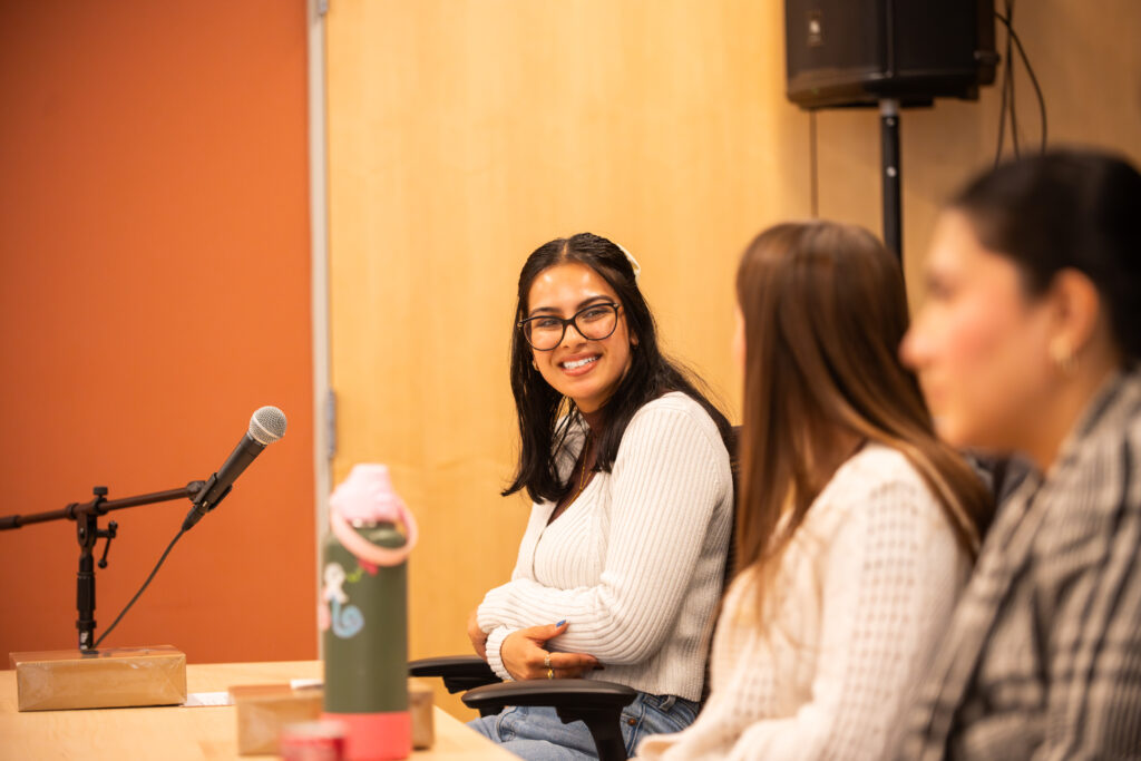student interviews alumni panel