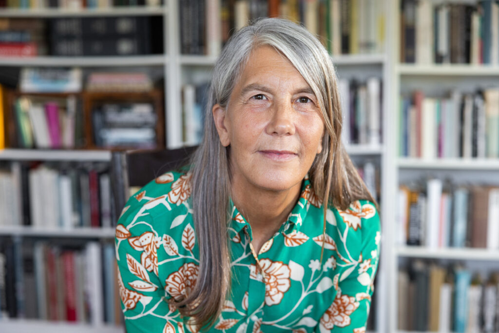 headshot of person in library