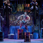 Performers onstage in STOMP