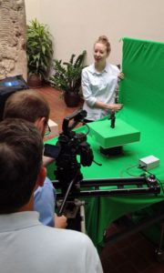 Spak-assists-film-crew-recording-Olmec-sculpture