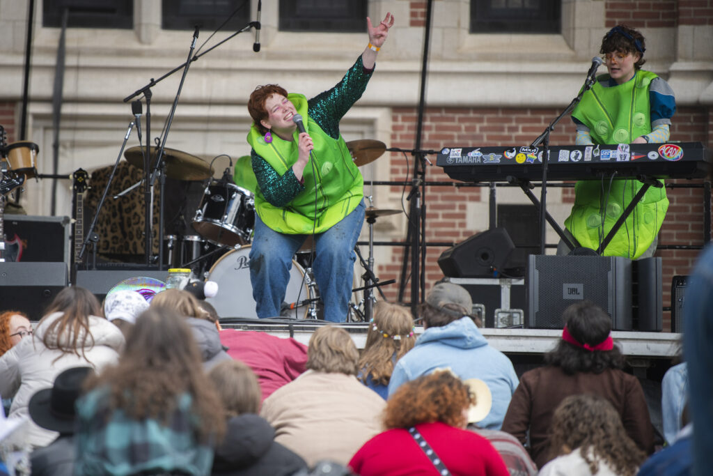 band performs on stage