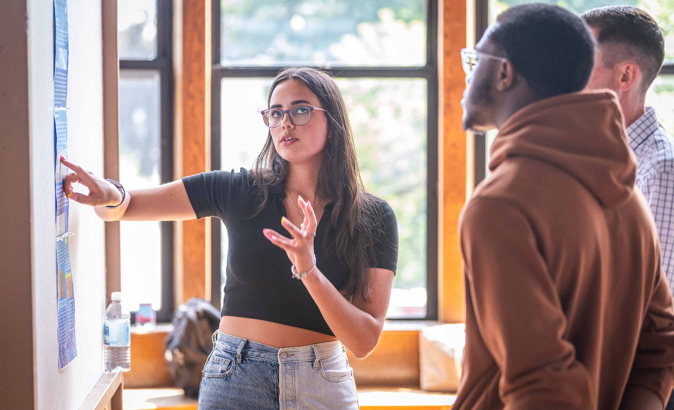 A student presents their work during the 2023 STEM Summer Workshop presentations