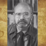 Henry Steward with a background of antique world map