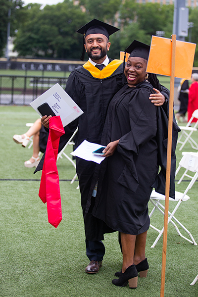 Students at the Clark graduate commencement