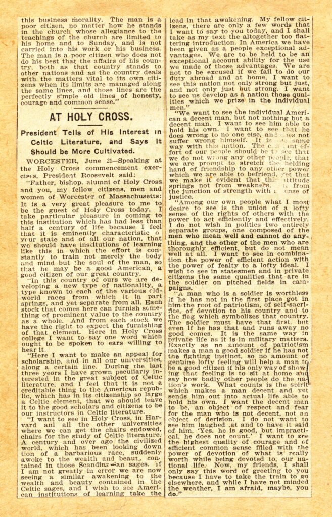 Teddy Roosevelt 1905 Commencement address 3