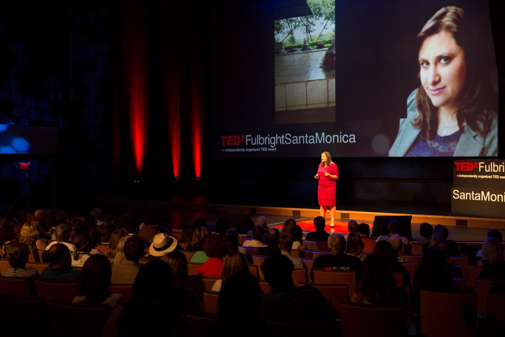 Clark U doctoral scholar presents moving TEDxFulbright talk on genocide and justice