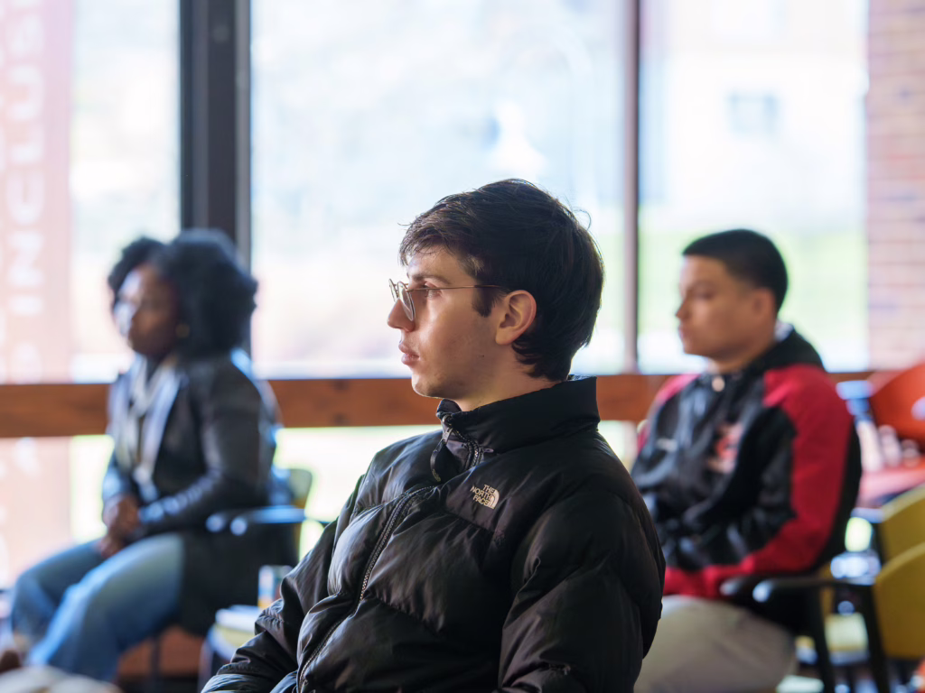 students listening in classroom