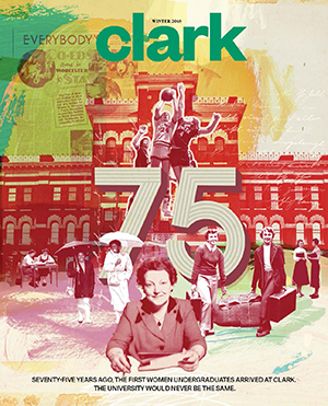 Cover of Clark magazine, winter 2018 issue