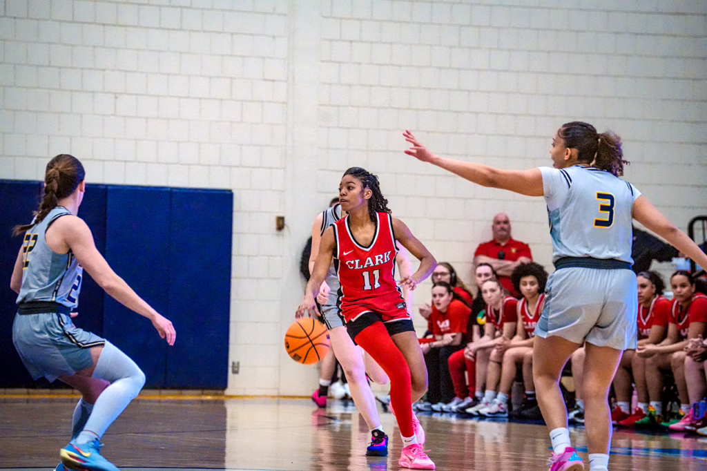 Clark Women's Basketball in the 2026 NEWMAC championship game