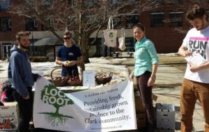 The Local Root gave away 40 apples one afternoon during Earth Week