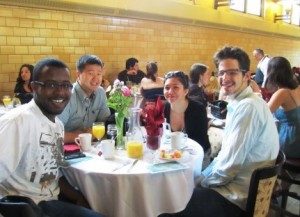 Clarkies enjoy the annual Senior Brunch in the Dining Hall.