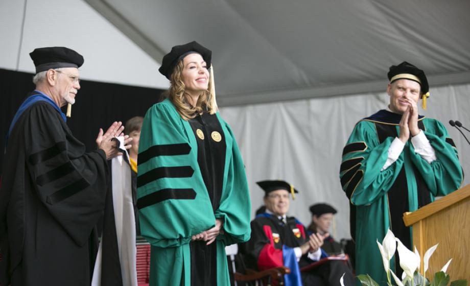 Humanitarian Catalina Escobar ’93 urges grads: ‘be brave, be bold’