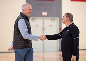 1,000-point basketball scorers celebration