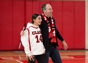 1,000-point basketball scorers celebration