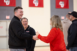 1,000-point basketball scorers celebration