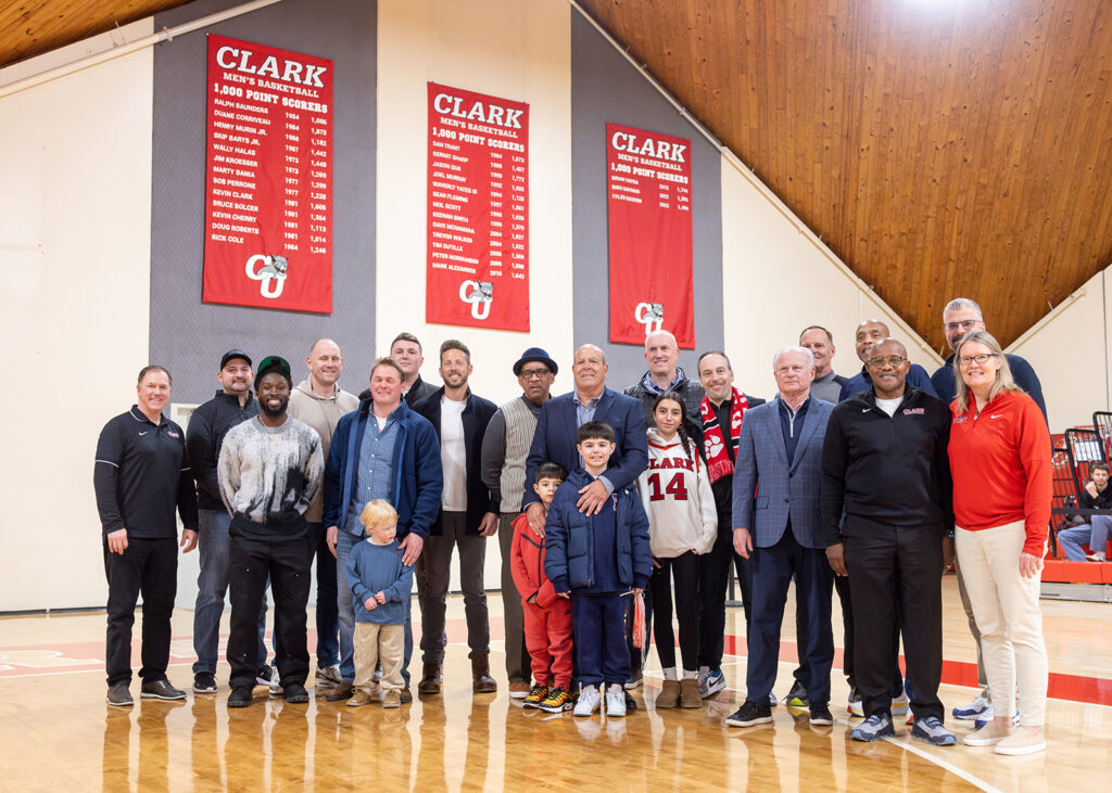 1,000-point basketball scorers celebration