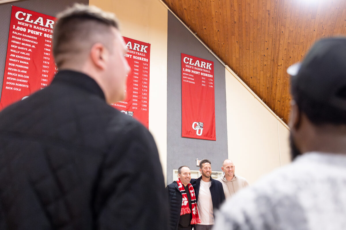 1,000-point basketball scorers celebration