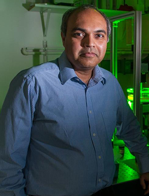 Professor Arshad Kudrolli in his lab
