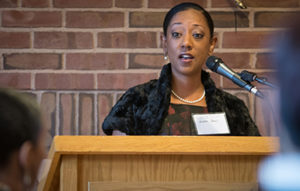 Professor Esther Jones speaking