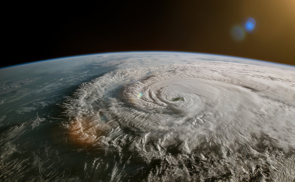 Satellite view of Hurricane Ida