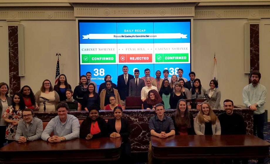 Students from Assistant Professor Heather Silber Mohamed's Introduction to American Politics course
