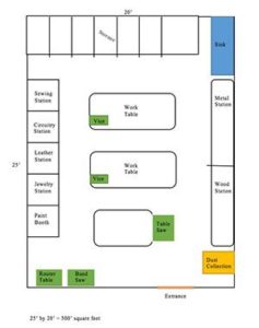 Vesenka's makerspace floor plan