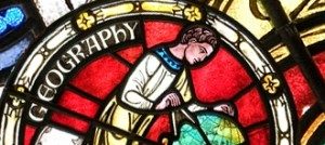 Geography building window - Clark University