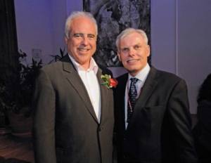 Jeffrey Lurie with Clark President David Angel at the Reunion Dinner.
