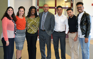 Clark students meeting Worcester City Councilor Khrystian King