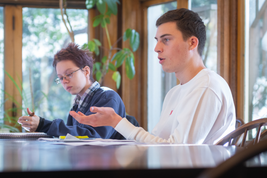 graduate students in classroom