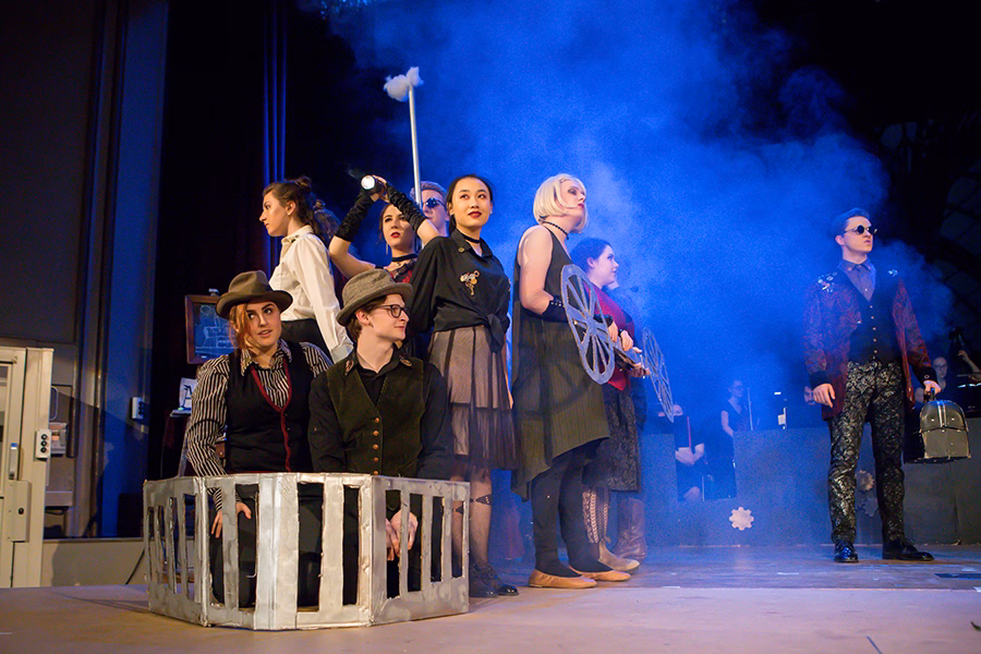 american musical theatre students on stage